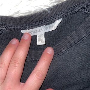 Xtra large, cropped Victoria secret sweatshirt.